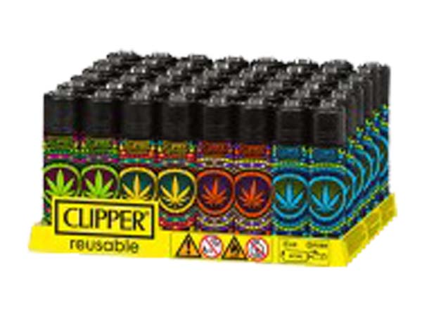 Encendedor Clipper Hoja negro - Click en la imagen para cerrar